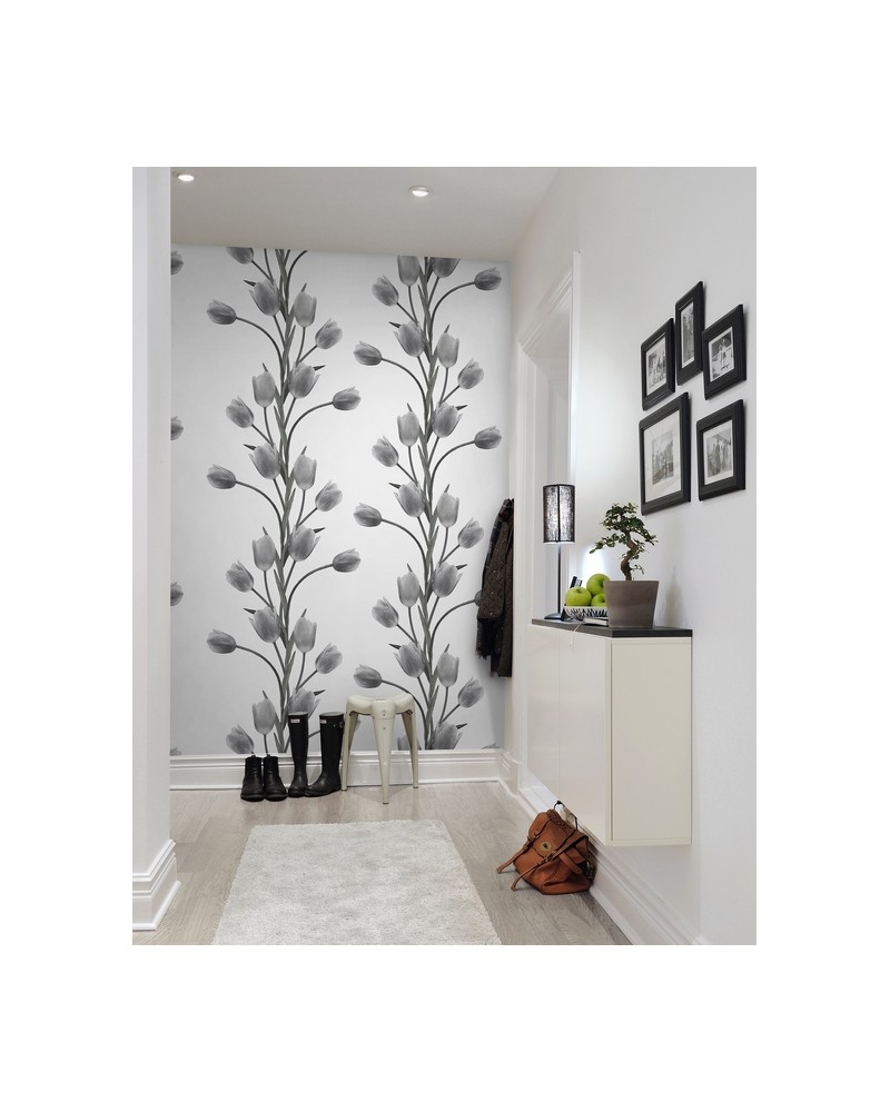 Papel Pintado R13062-4 LA VIE EN TULIPE WHITE - REBEL WALLS