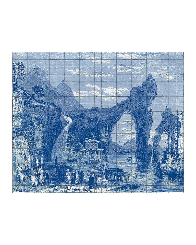 Tapete 6800607 ILLUSTRATION TILES INDIGO - COORDONNE