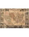 Papel de parede R11431 Pictorial Map of the U.S. - REBEL WALLS