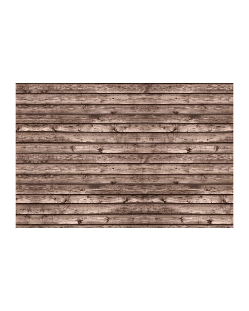 Papel Pintado R12583 Horizontal Boards, brown - REBEL WALLS