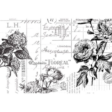 Wallpaper R12642 Floral, black&white - REBEL WALLS