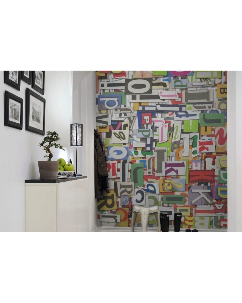 Papel Pintado R10481 Magazine Letters - REBEL WALLS