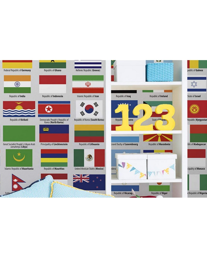 Papel Pintado R10741 Flags of Sovereign States - REBEL WALLS