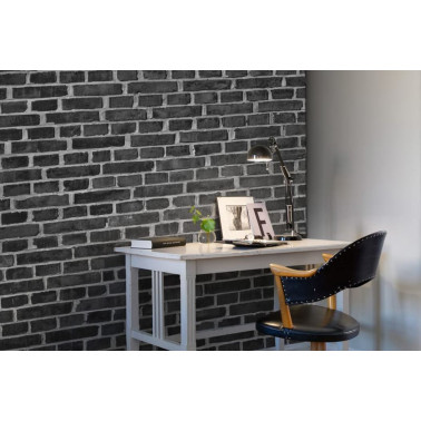 R10962 Brick Mur, noir