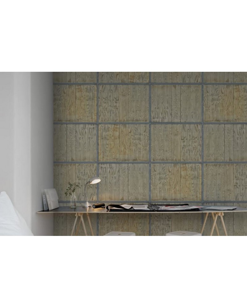 Wallpaper R10971 Wooden Frames - REBEL WALLS