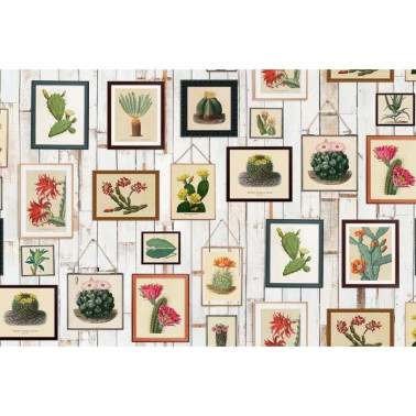 Papel de parede R15321 Cactus Wall Art - REBEL WALLS