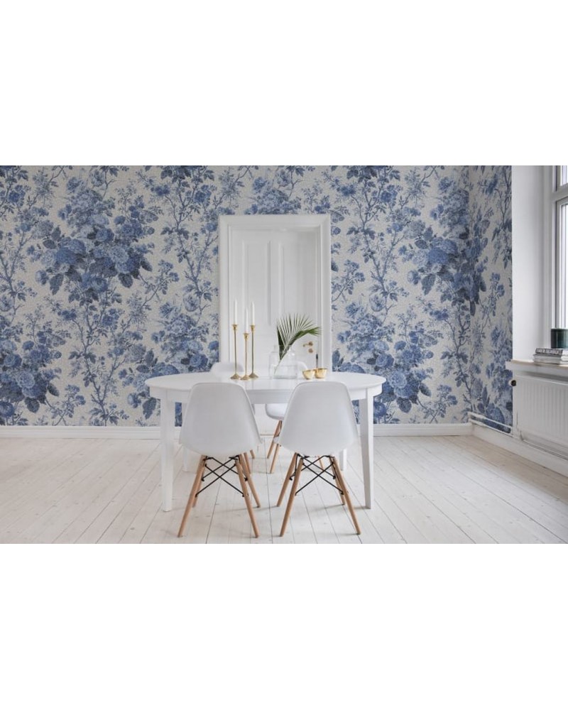 Papel de parede R13255 Porcelain, Blue - REBEL WALLS