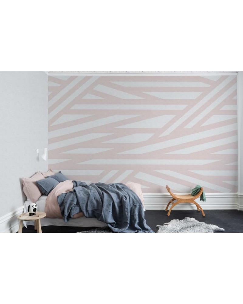 Papel de parede R15142 Sailor's Sea, Pink - REBEL WALLS