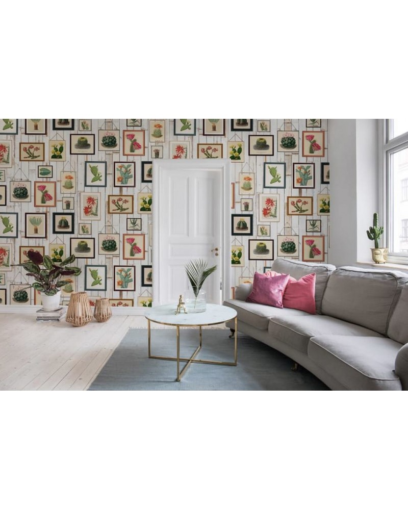 Papel de parede R15321 Cactus Wall Art - REBEL WALLS