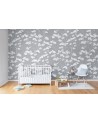 Wallpaper R15332 Animal Tree, Grey - REBEL WALLS