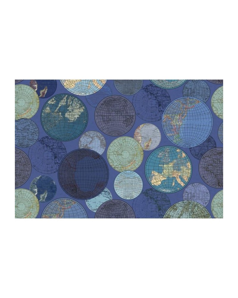 Papel Pintado R13883 Globes Gathering, Blue - REBEL WALLS