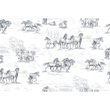 Papel de parede R15591 Horse Herd - REBEL WALLS