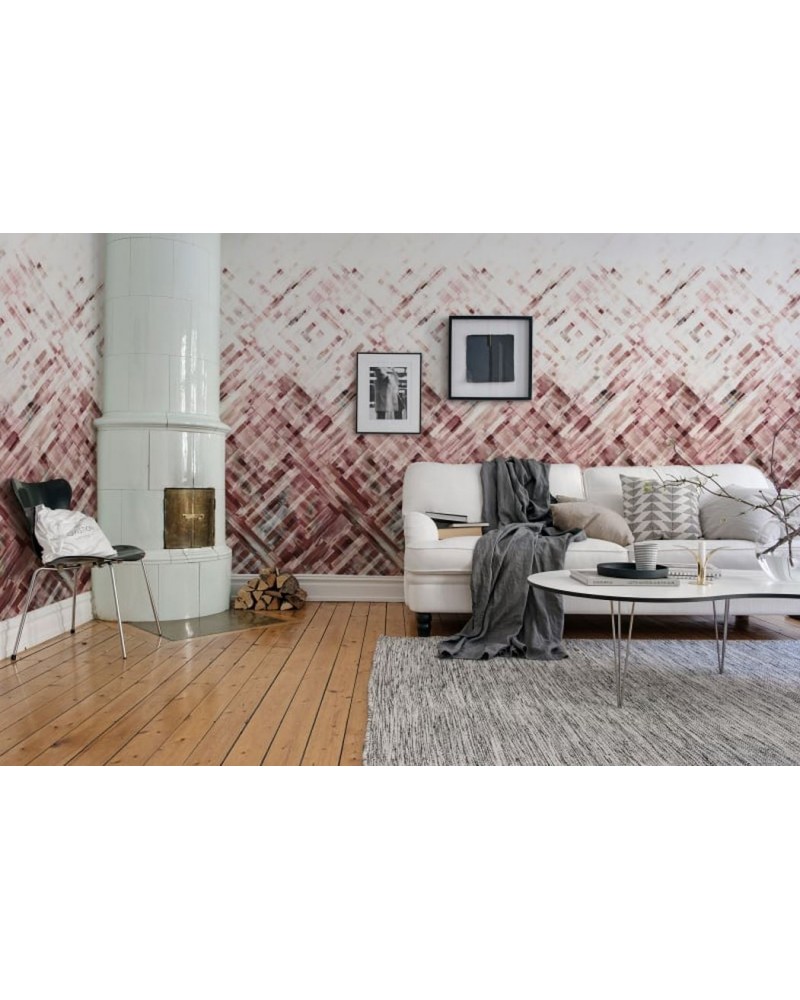 Papier peint R12893 Dream Weaver, Burgundy - REBEL WALLS