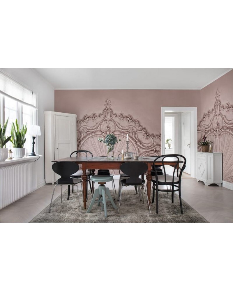 Papel Pintado R15483 Stucco Gloria, Dusty Pink - REBEL WALLS