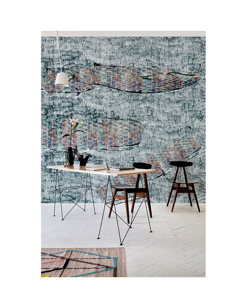 Papier peint LA VIE MARINE WDVM1601 - WALL AND DECO