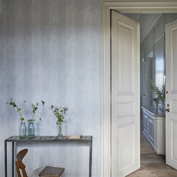 Wallpaper PDG720/07 PARCHMENT STRIPE - SILVER BIRCH - Designers Guild