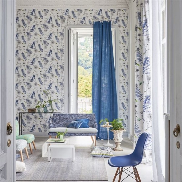 Papel de parede PDG1022/01 ACANTHUS INDIGO - Designers Guild