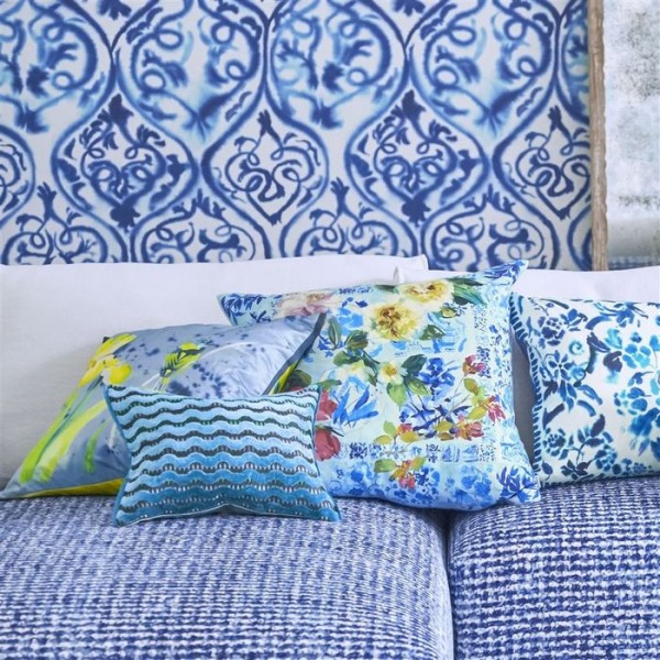 Papier peint PDG1029/01 ARABESQUE COBALT - Designers Guild