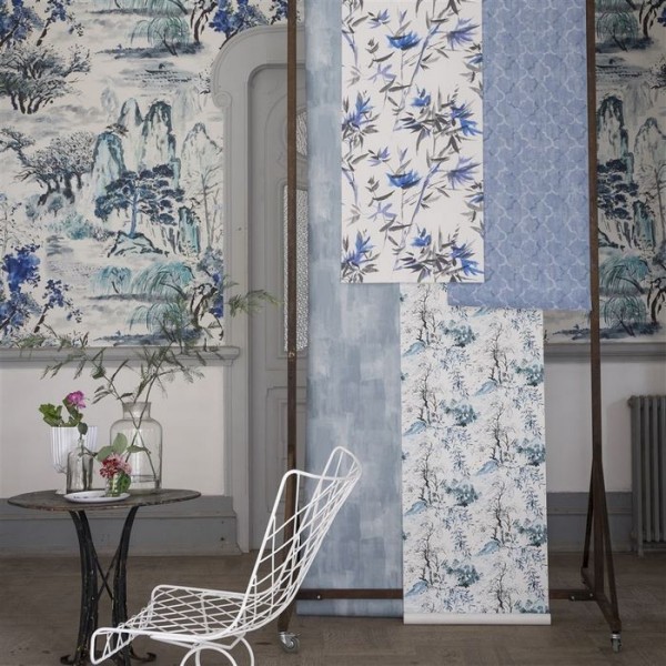 Papel Pintado PDG652/05 BAMBOO - COBALT - Designers Guild