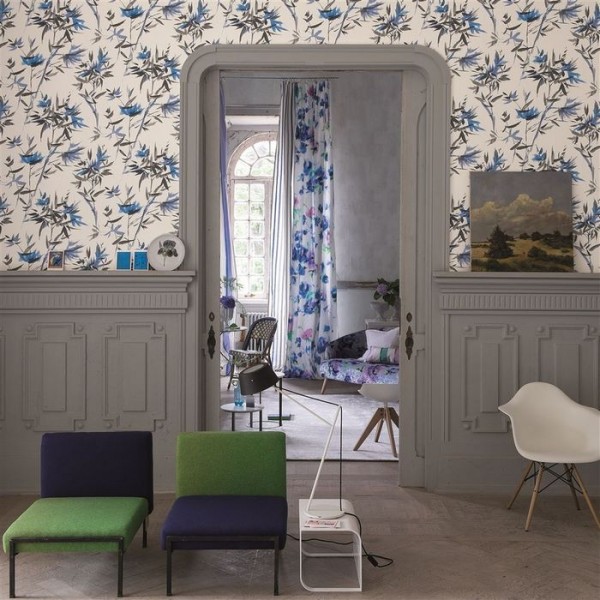 Papel Pintado PDG652/05 BAMBOO - COBALT - Designers Guild