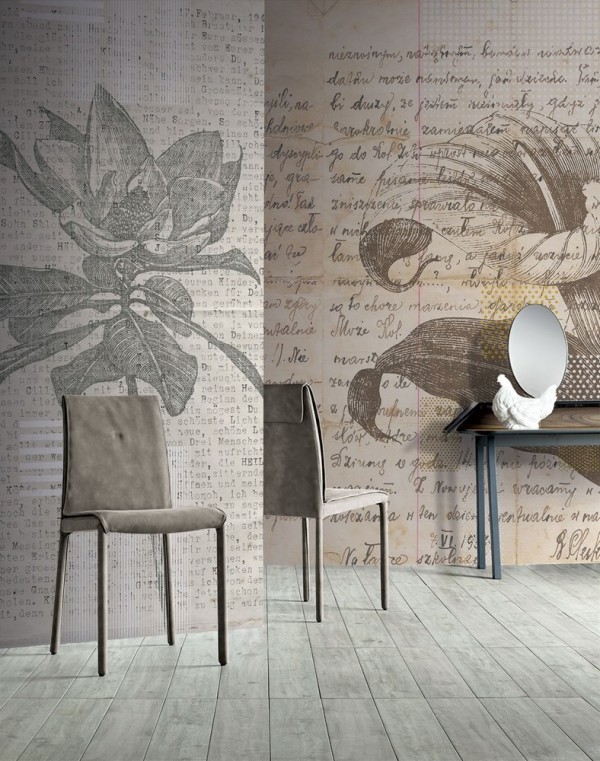 Wallpaper WORDS AND FLOWERS 15161-01 - LONDON ART