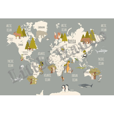 Animals World Map III