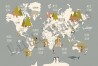 Papel de parede Animals World Map III - LITTLE HANDS