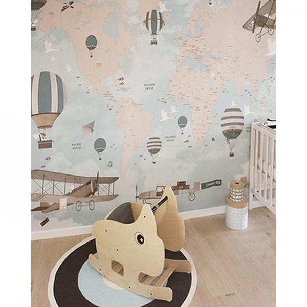 Papel Pintado Aviator World Map - LITTLE HANDS