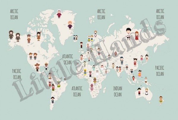 Papel de parede United Nation World Map - LITTLE HANDS