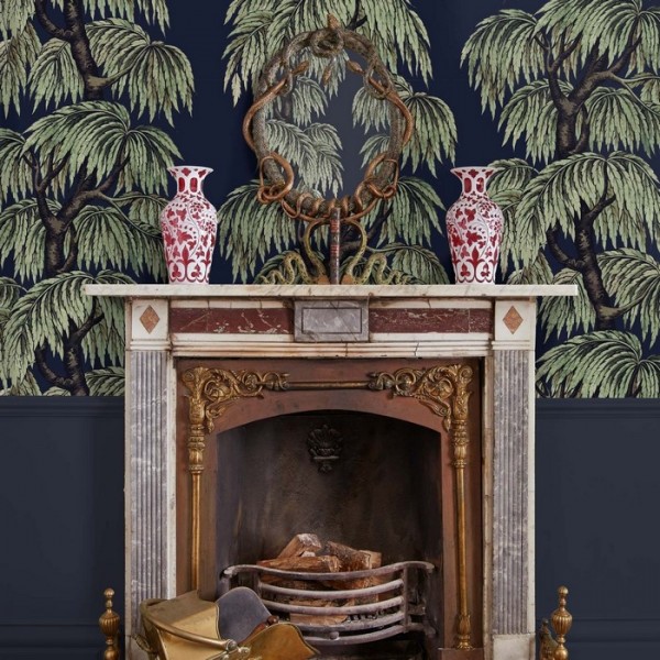 Papel de parede BABYLON MIDNIGHT WILLOW - HOUSE OF HACKNEY