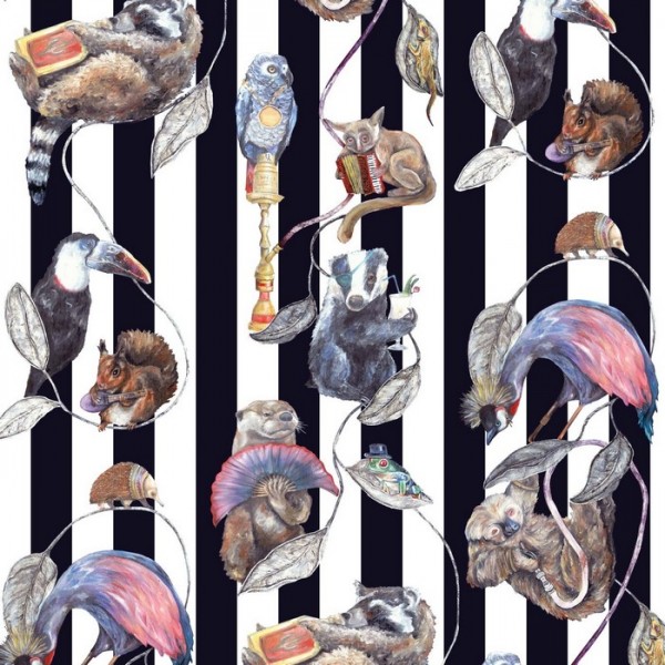 Papel de parede HACKNEY EMPIRE MIDNIGHT STRIPE - HOUSE OF HACKNEY