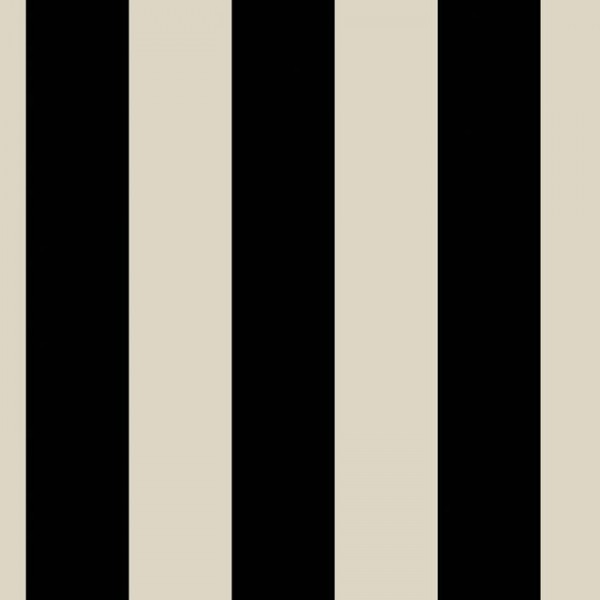 Tapete MONO STRIPE OFF BLACK OYSTER - HOUSE OF HACKNEY