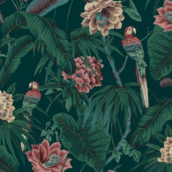 Papel de parede PARADISA SPRUCE GREEN - HOUSE OF HACKNEY