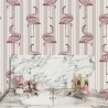 Papel de parede FLAMBOYANCE OFF WHITE & MACAROON PINK - HOUSE OF HACKNEY