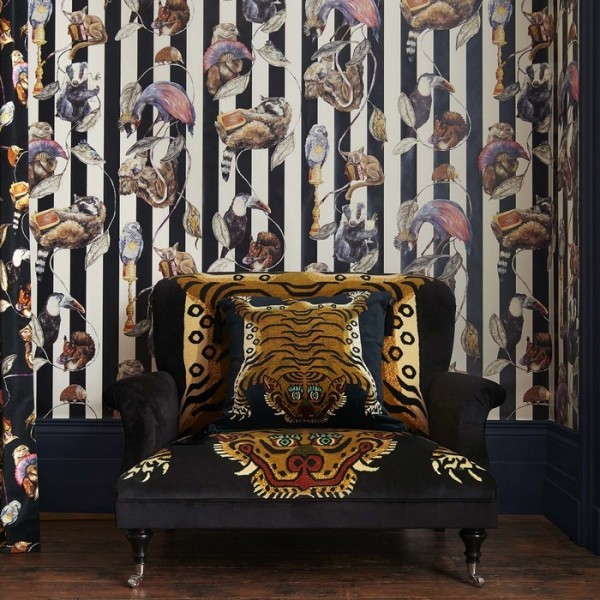 Papel de parede HACKNEY EMPIRE MIDNIGHT STRIPE - HOUSE OF HACKNEY