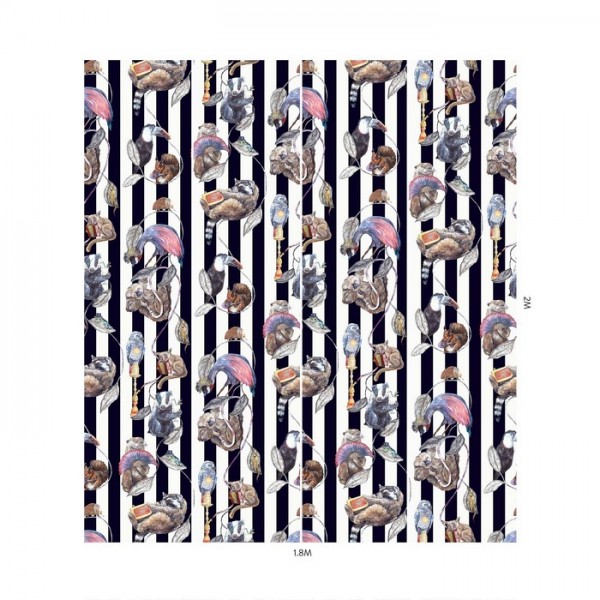 Papel de parede HACKNEY EMPIRE MIDNIGHT STRIPE - HOUSE OF HACKNEY