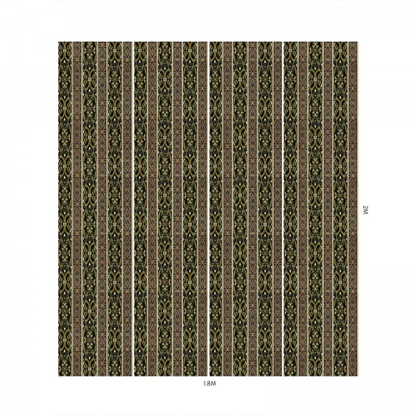 Papel de parede MAMOUNIA MOSS GREEN BLACK - HOUSE OF HACKNEY