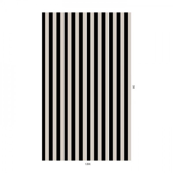 Tapete MONO STRIPE OFF BLACK OYSTER - HOUSE OF HACKNEY