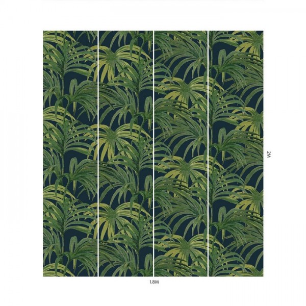 Papel de parede PALMERAL MIDNIGHT GREEN BIG - HOUSE OF HACKNEY