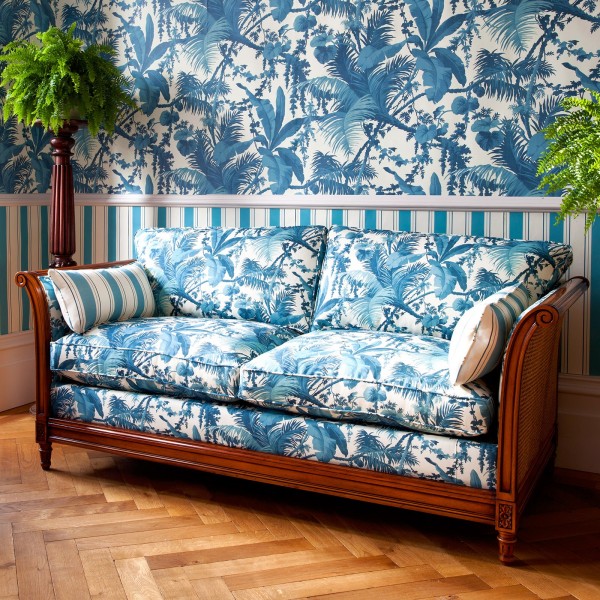 Carta da Parati PAMPAS OFF WHITE CERULEAN - HOUSE OF HACKNEY