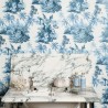 Carta da Parati SUMATRA OFF WHITE & AZURE - HOUSE OF HACKNEY