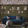 Fabric FCL7024/02 BIRDS SINFONIA-CREPUSCULE CHRISTIAN LACROIX