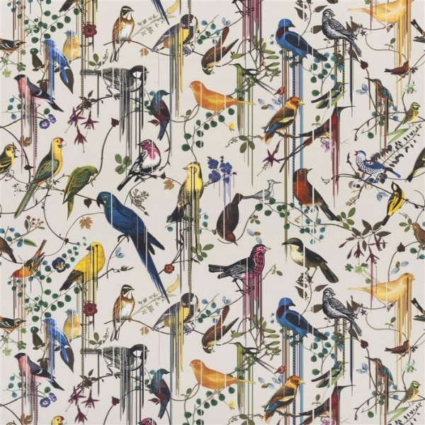 Fabric FCL7024/03 BIRDS SINFONIA-JONC CHRISTIAN LACROIX