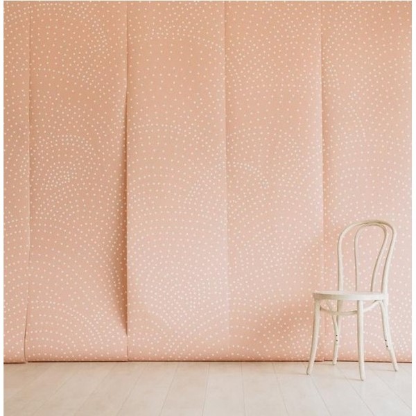 Wallpaper CRESCENT POLKA DOTS MURAL ROSE - ANEWALL