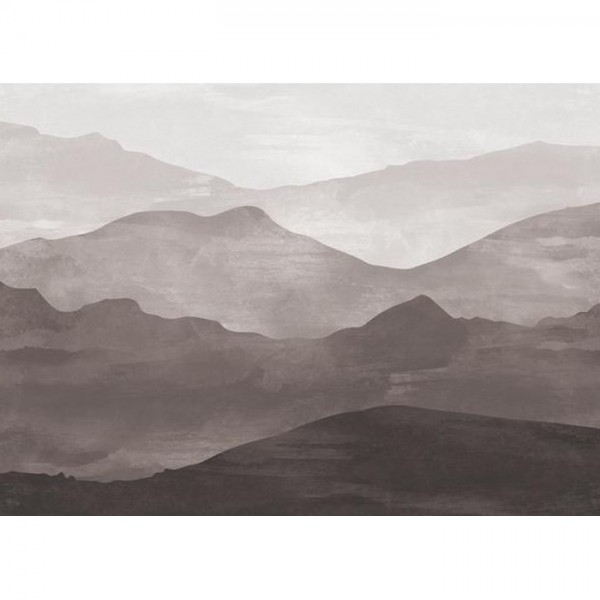 Papier peint MOUNTAIN MURAL WARM GREY - ANEWALL