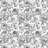 Papier peint BLACK AND WHITE FLORAL - ANEWALL