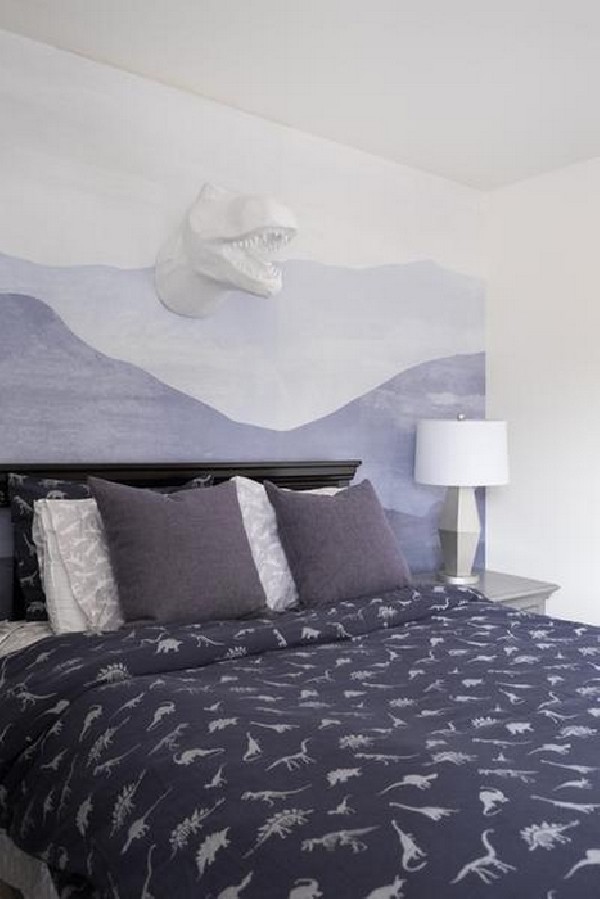 Carta da Parati MOUNTAIN MURAL NAVY BLUE - ANEWALL