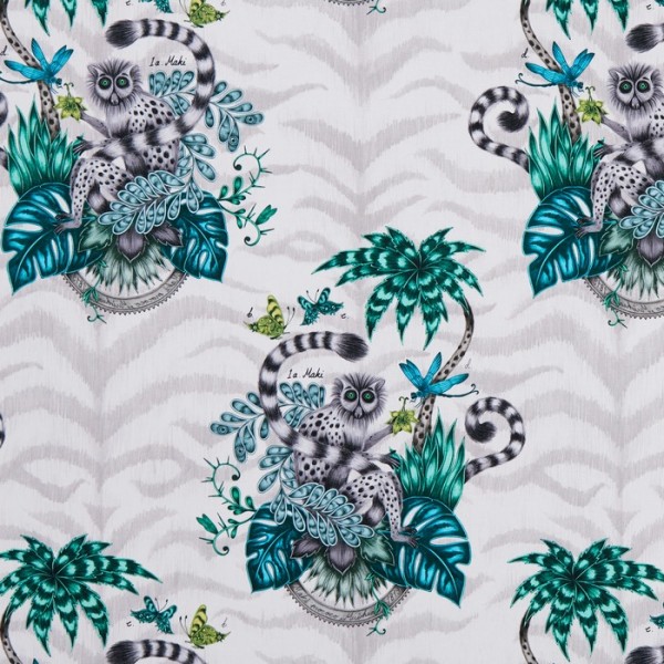 Papier peint Lemur Jungle WP W0103-01 - CLARKE & CLARKE