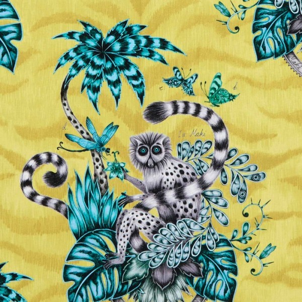 Fabric LEMUR LIME F1112-02 CLARKE & CLARKE