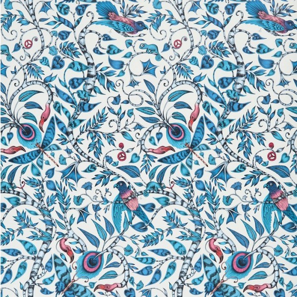 Papel de parede Rousseau Blue WP W0104-01 - CLARKE & CLARKE